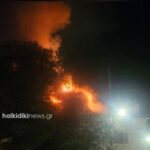 Πυρκαγιά σε βιομηχανία κηροπλαστικής στη Νικήτη Χαλκιδικής