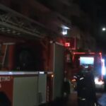 Πυρκαγιά σε χώρο κτηρίου στη συμβολή των οδών Λευκωσίας και Κνωσσού στο κέντρο της Αθήνας