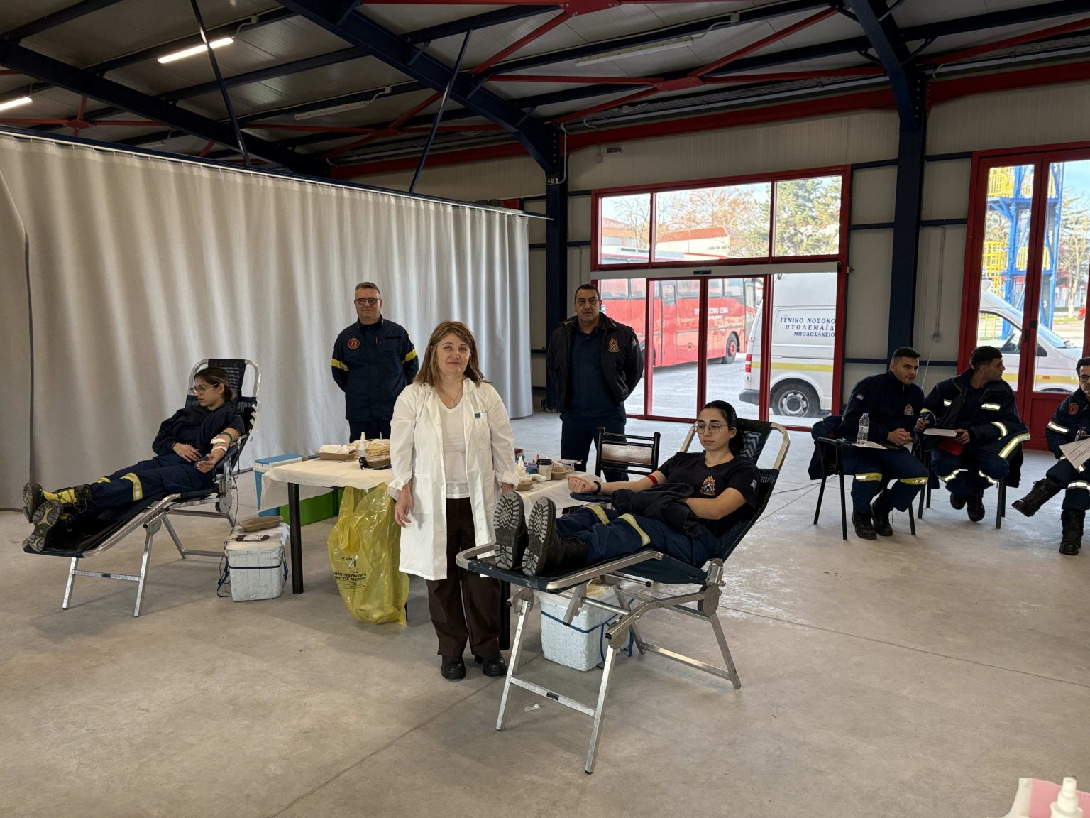 Εθελοντική αιμοδοσία στη Σχολή Πυροσβεστών Πτολεμαϊδας