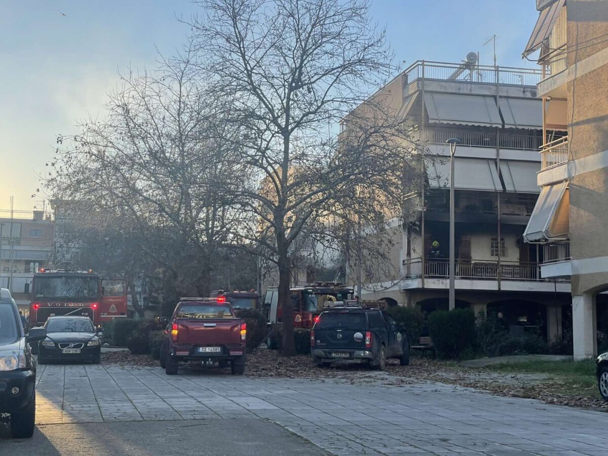 Πυρκαγιά σε διαμέρισμα κατοικίας στην πόλη της Λάρισας