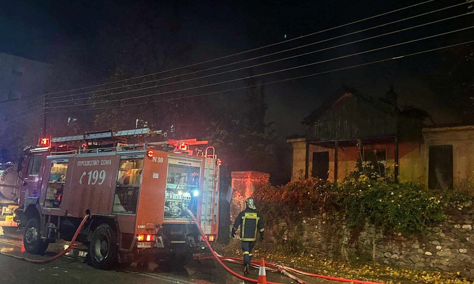 Πυρκαγιά σε μονοκατοικία στην περιοχή Μούρεσι Πηλίου