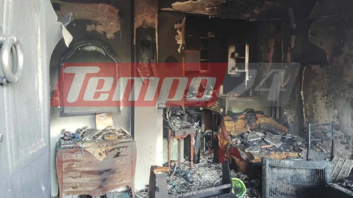 Πυρκαγιά σε διπλοκατοικία στην συνοικία Καστελλόκαμπος της Πάτρας