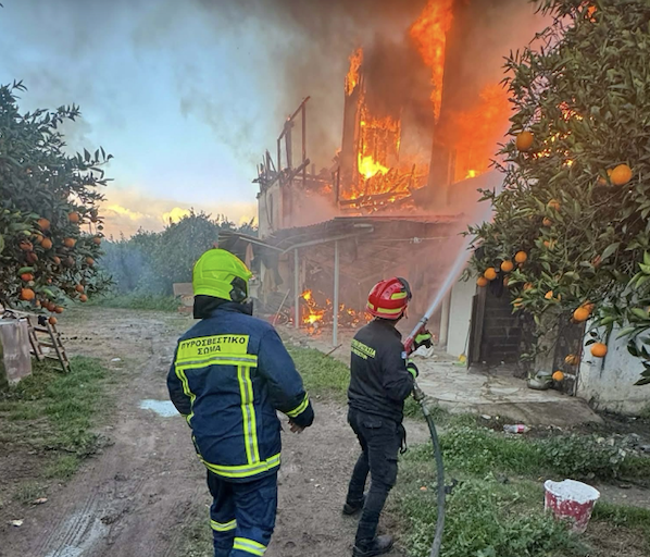 Πυρκαγιά σε κατοικία στη Σκάλα Λακωνίας