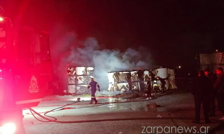 Πυρκαγιά σε υπαίθριο χώρο βιοτεχνίας στην περιοχή Μουρνιές Χανίων στην Κρήτη