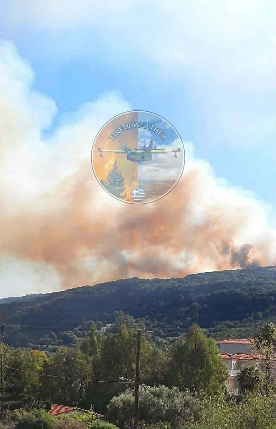 Πυρκαγιά σε δασική έκταση στην περιοχή Μαυράτα Κεφαλονιάς