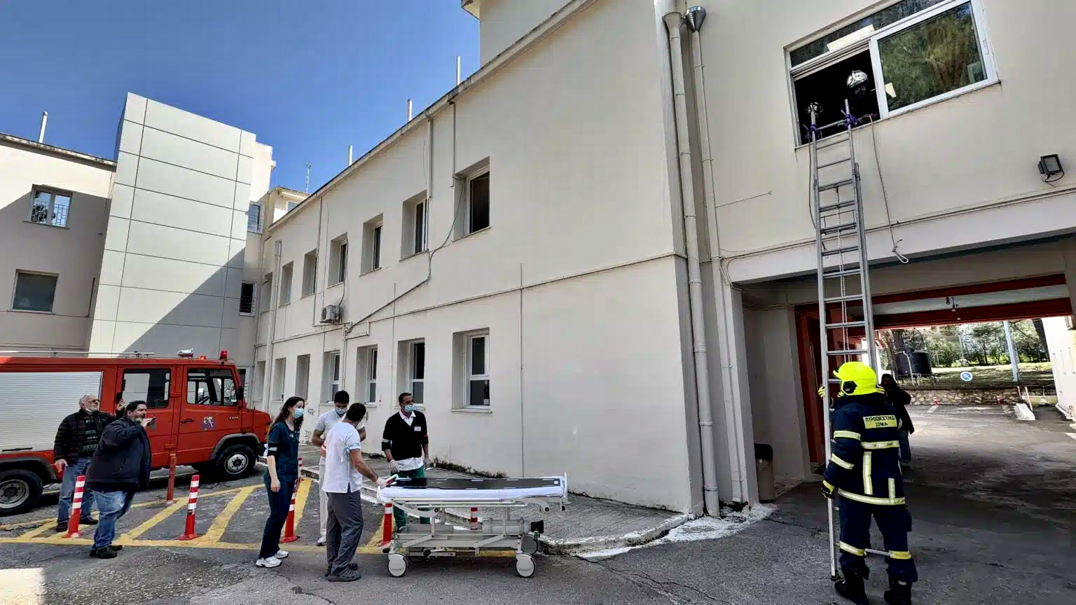 Με επιτυχία ολοκληρώθηκε η συμμετοχή του Π.Κ Κυπαρισσίας στην άσκηση εκκένωσης του Νοσοκομείου της πόλης