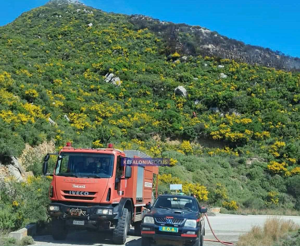 Πυρκαγιά σε αγροτοδασική έκταση στα Αλειμματά Κεφαλονιάς