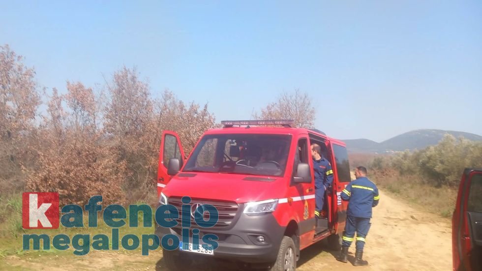 Πυρκαγιά σε χαμηλή βλάστηση ανάμεσα σε Ρούτσι και Βουτσαρά Μεγαλόπολης