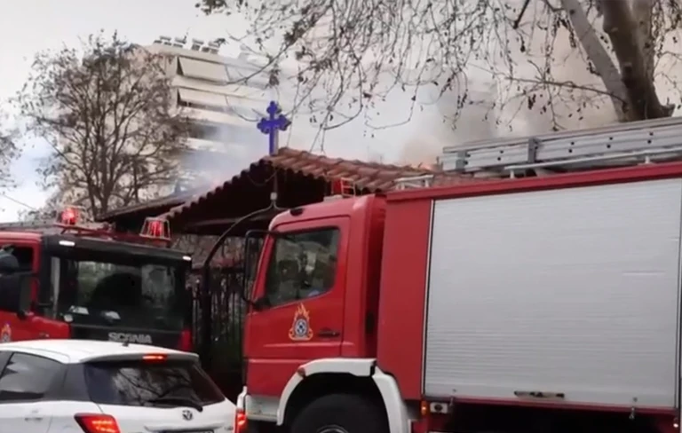 Πυρκαγιά σε αποθηκευτικό χώρο εκκλησίας στη Λιοσίων