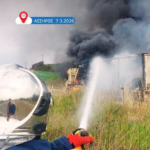 Πυρκαγιά σε φορτηγό στην Εγνατία Οδό Θεσσαλονίκης – Σερρών στο ύψος της Ασσήρου Θεσσαλονίκης