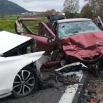 Απεγκλωβισμός τραυματισμένης γυναίκας από τροχαίο στην Ε.Ο Καβάλας - Σερρών