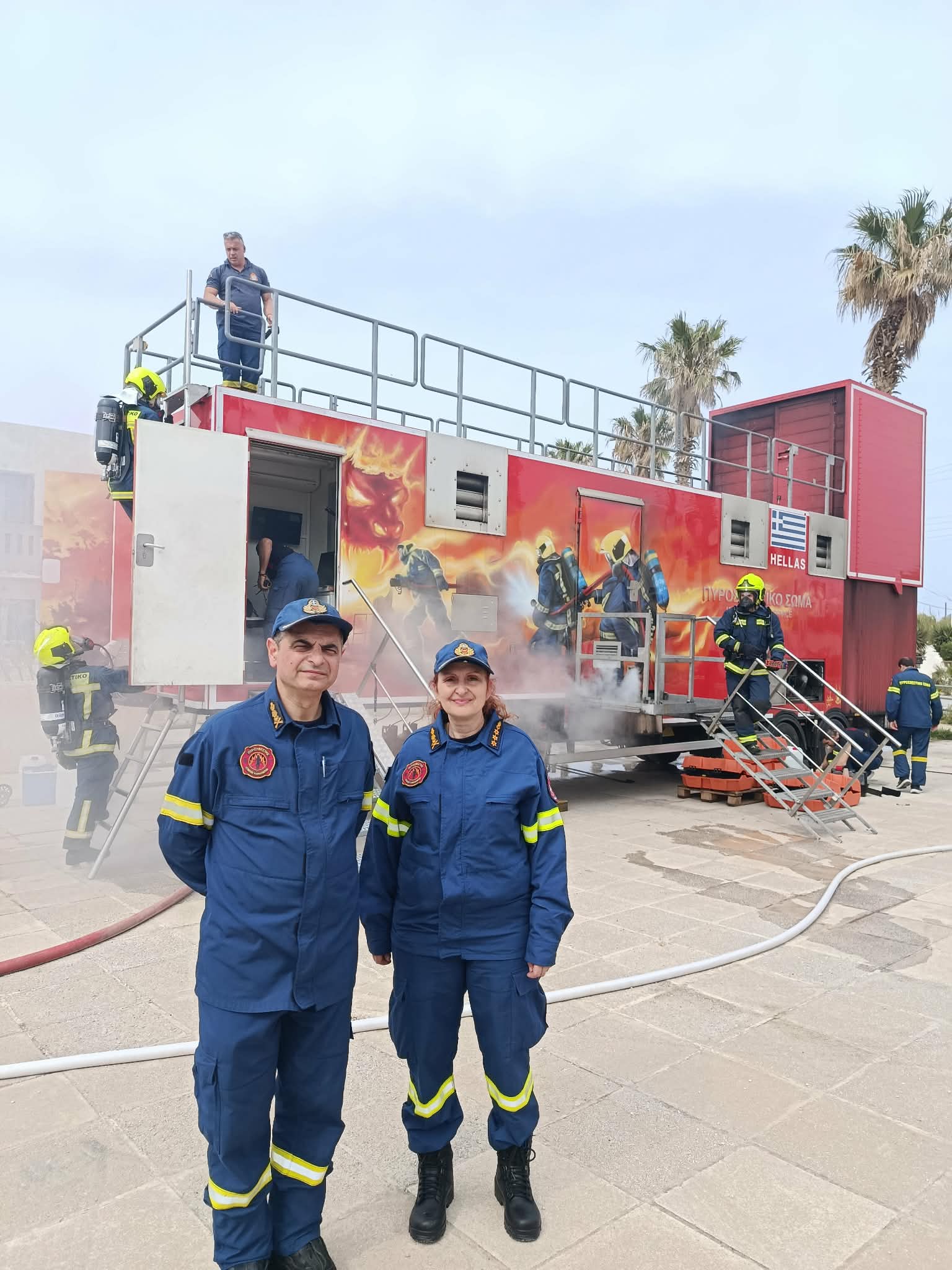 Νάξος: Άσκηση «Fire Dragon» με παρουσία του Υποστράτηγου Μ. Σεληνιωτάκη και της Πυράρχου Γ. Τσάφου