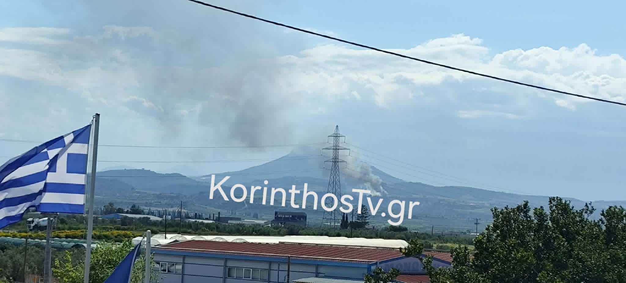 Πυρκαγιά σε δασική έκταση στο Ζευγολατιό Κορινθίας
