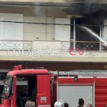 Πυρκαγιά σε οικία στην Πλατεία Σκουλούδη στα Μέγαρα
