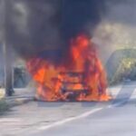 Πυρκαγιά σε Ι.Χ όχημα επί της Λεωφόρου Γεωργικής Σχολής στη Θεσσαλονίκη