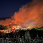 Μεγάλη πυρκαγιά σε μονάδα κατασκευής φέρετρων στο Ασπρόχωμα Μεσσηνίας