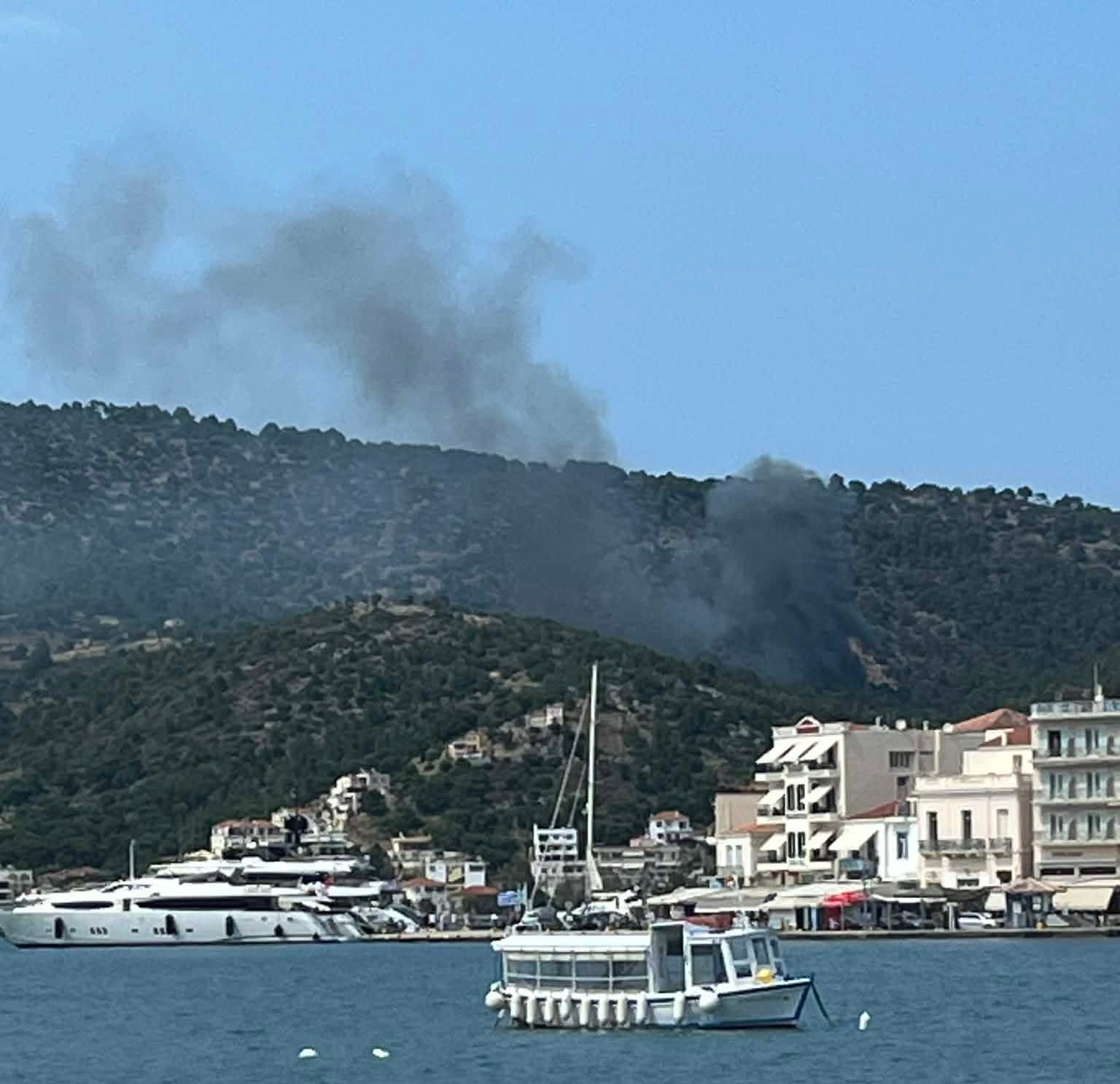 Πυρκαγιά σε νταμάρι στην περιοχή Βρυσούλα Πόρου
