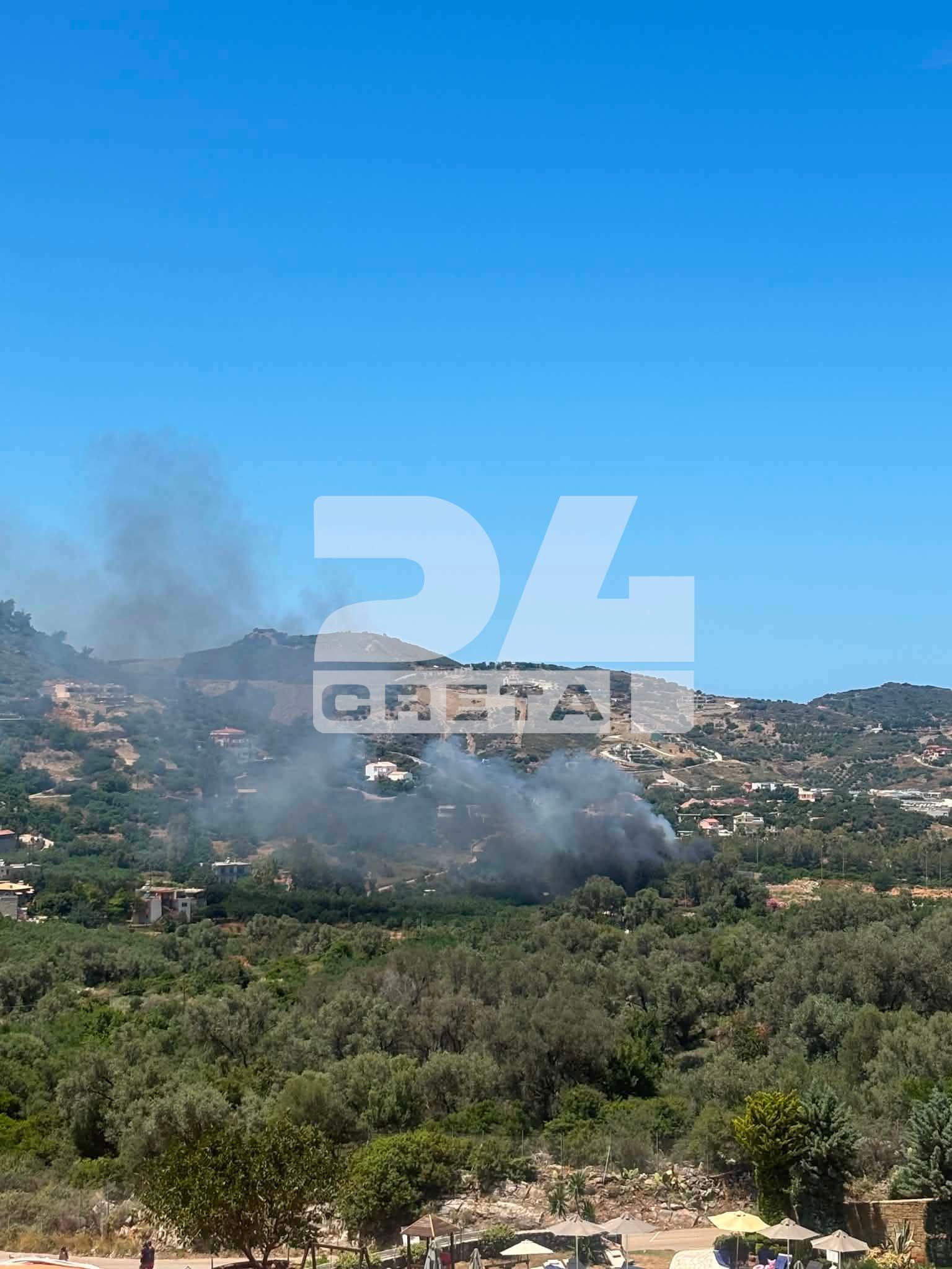 Πυρκαγιά σε αγροτική περιοχή στο Μπαλί Μυλοποτάμου Κρήτης