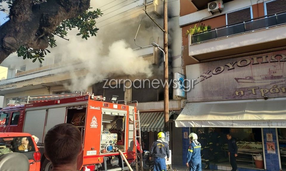 Πυρκαγιά σε φούρνο επί της οδού Σελίνου στα Χανιά Κρήτης