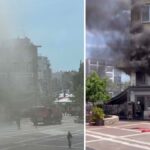 Πυρκαγιά σε κτίριο στην κεντρική πλατεία της Ξάνθης