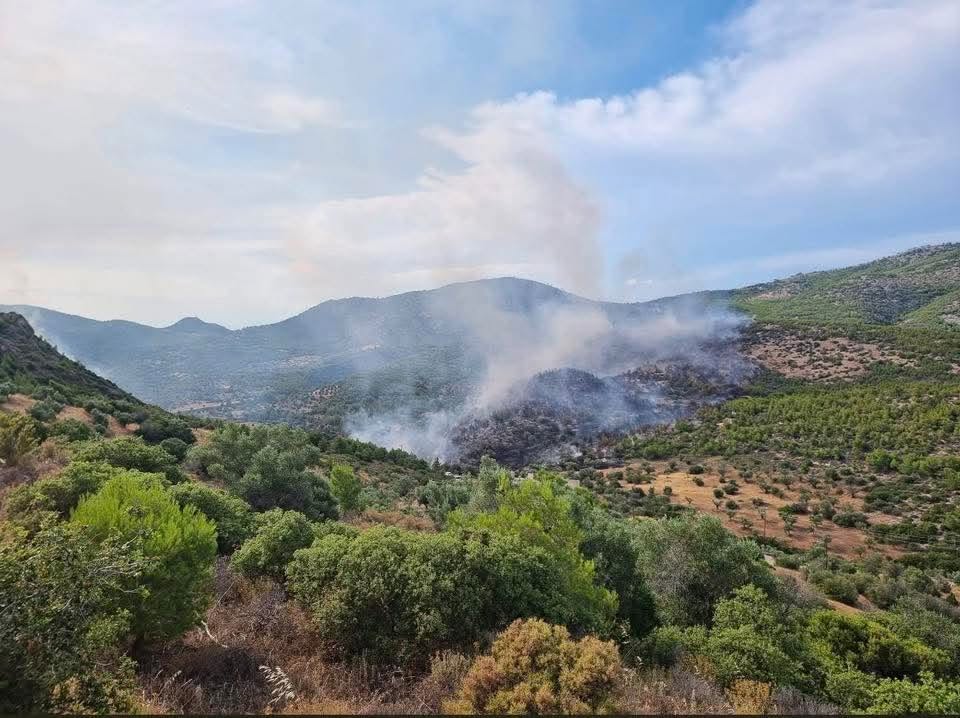 Ενισχύθηκαν οι δυνάμεις στην πυρκαγιά της Περαχώρας Κορινθίας – Στο σημείο 106 πυροσβέστες και εναέρια μέσα