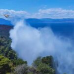 Σε ύφεση οι πυρκαγιές που εκδηλώθηκαν από κεραυνούς σε Κορινθία, Μέθανα και Βοιωτία