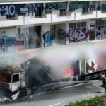 Πυρκαγιά σε νταλίκα στα Μουδανιά Θεσσαλονίκης