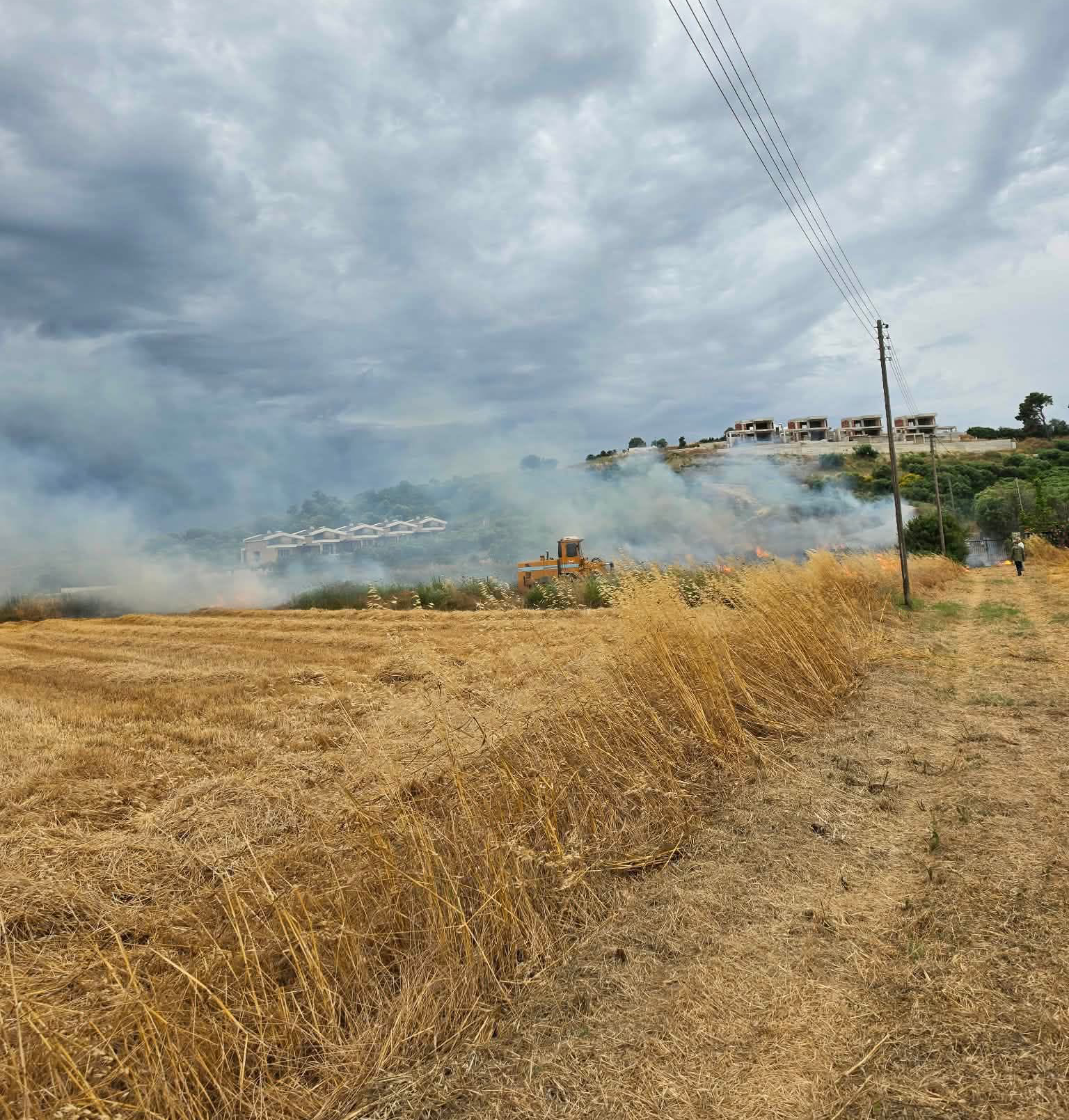 Πυρκαγιά σε αγροτική έκταση μεταξύ Καλάνδρας και παραλίας Φούρκας Χαλκιδικής