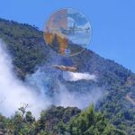 Πυρκαγιά σε δασική έκταση στην περιοχή Άγιος Νικόλαος στα Μέθανα Τροιζηνίας