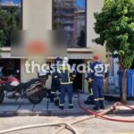 Πυρκαγιά σε κατάστημα επί της οδού Πρασακάκη στη Θεσσαλονίκη