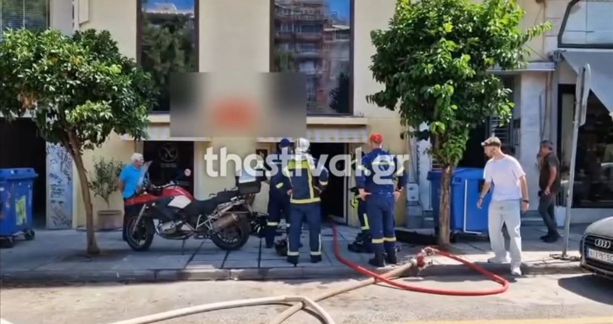 Πυρκαγιά σε κατάστημα επί της οδού Πρασακάκη στη Θεσσαλονίκη