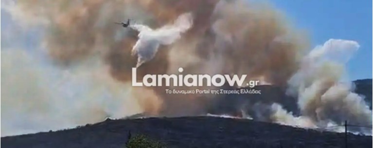 Ενισχύθηκαν οι δυνάμεις στην πυρκαγιά στο Καλαπόδι Φθιώτιδας