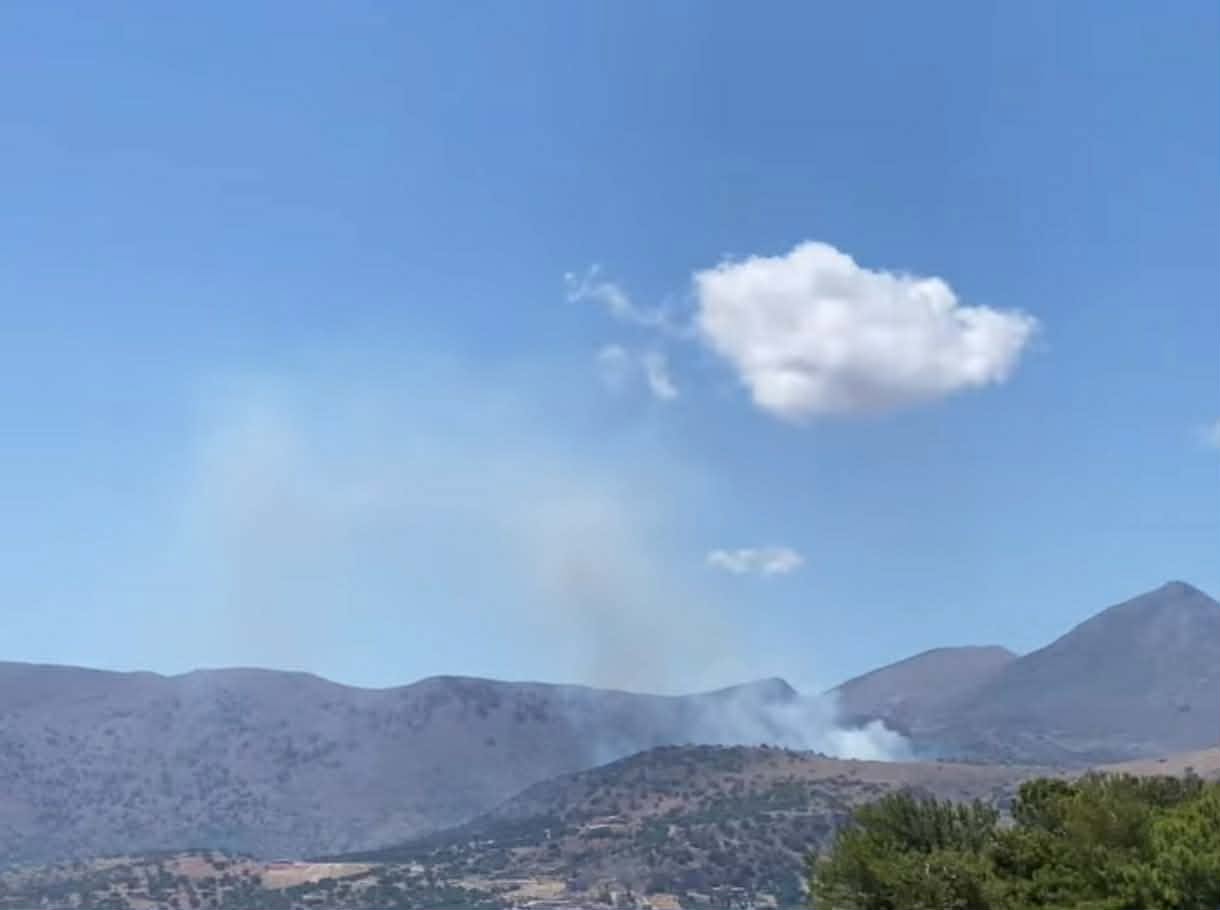 Πυρκαγιά σε αγροτοδασική έκταση στο Βουλισμένο Αλώνι Ηρακλείου Κρήτης