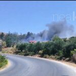 Πυρκαγιά σε χαμηλή βλάστηση στην Κνωσό Ηρακλείου Κρήτης