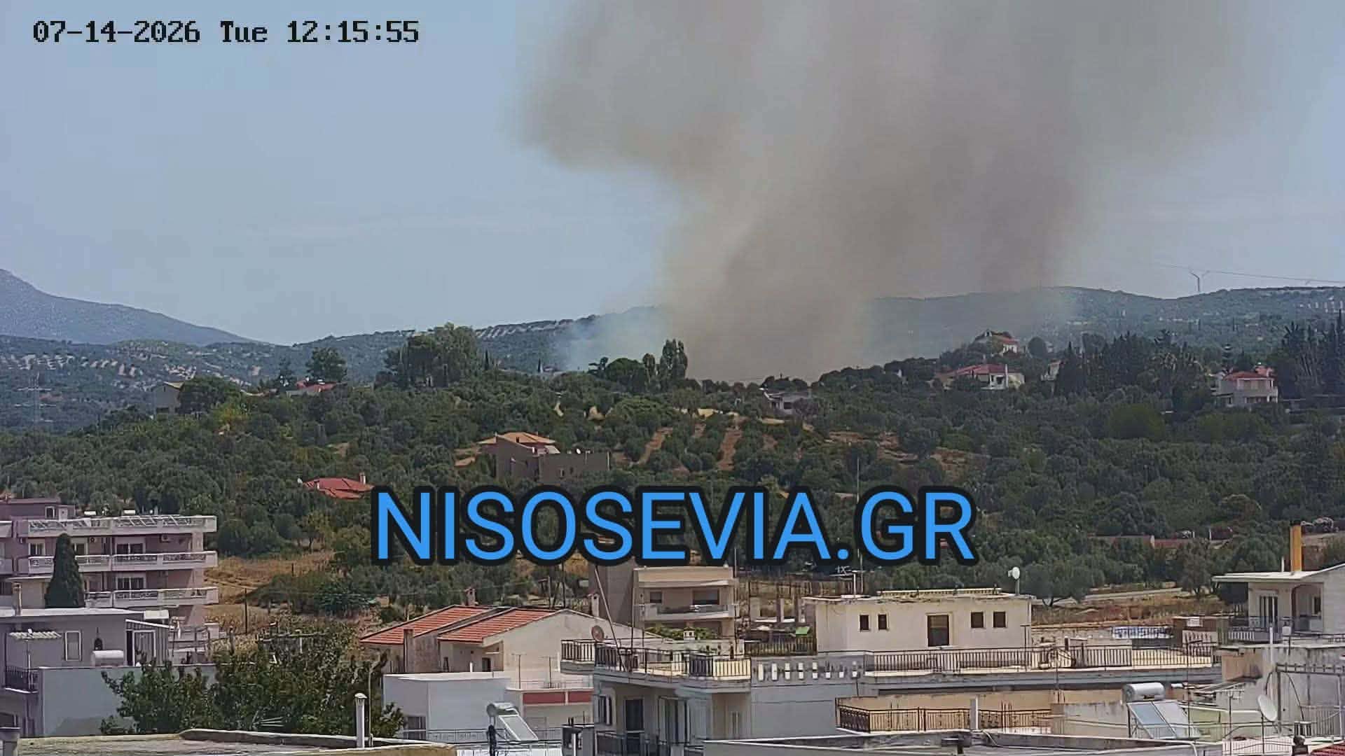 Πυρκαγιά σε αγροτοδασική έκταση στην περιοχή Λάτας Ευβοίας