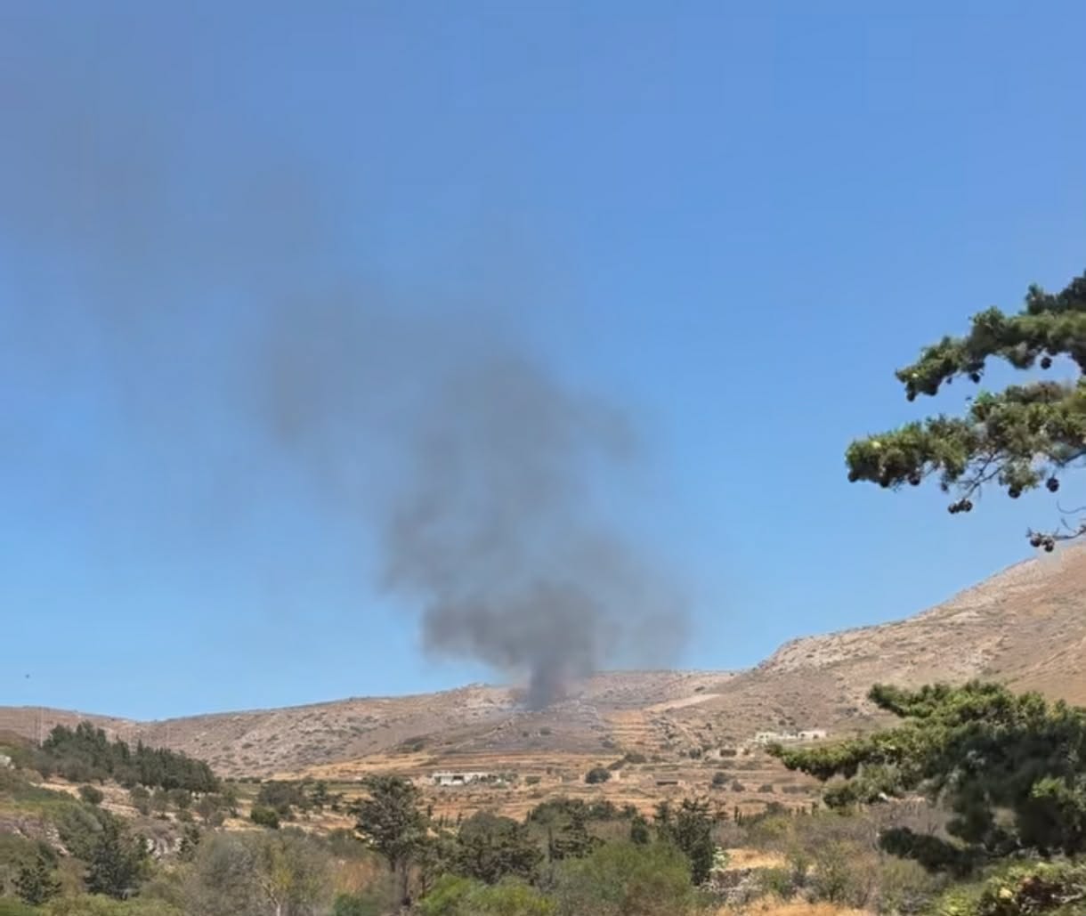 Πυρκαγιά στον Χώρο Υγειονομικής Ταφής Απορριμμάτων (ΧΥΤΑ) Πάρου