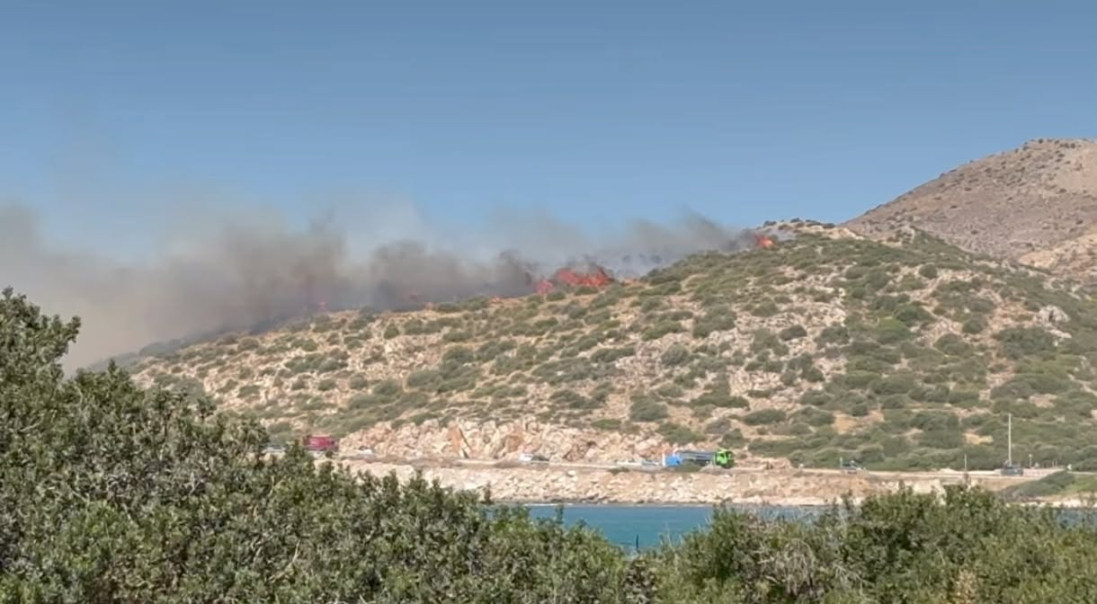 Πυρκαγιά σε χαμηλή βλάστηση στην περιοχή Χάρακας Κερατέας Πυρκαγιά σε χαμηλή βλάστηση στην περιοχή Χάρακας Κερατέας