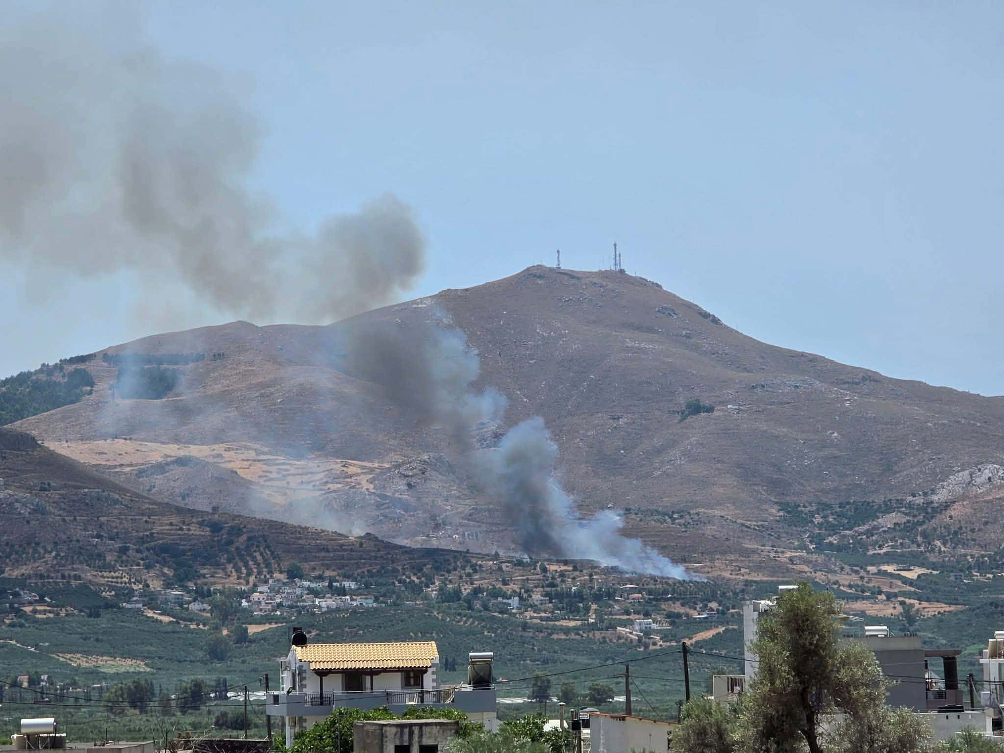 Πυρκαγιά σε αγροτοδασική έκταση στην Αληθινή Ηρακλείου Κρήτης
