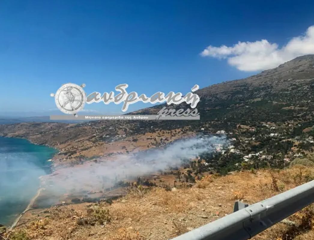 Πυρκαγιά σε χαμηλή βλάστηση στην Παλαιόπολη Άνδρου Πυρκαγιά σε χαμηλή βλάστηση στην Παλαιόπολη Άνδρου