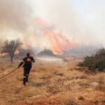 Πυρκαγιά σε αγροτοδασική έκταση στο Ίνι Ηρακλείου Κρήτης