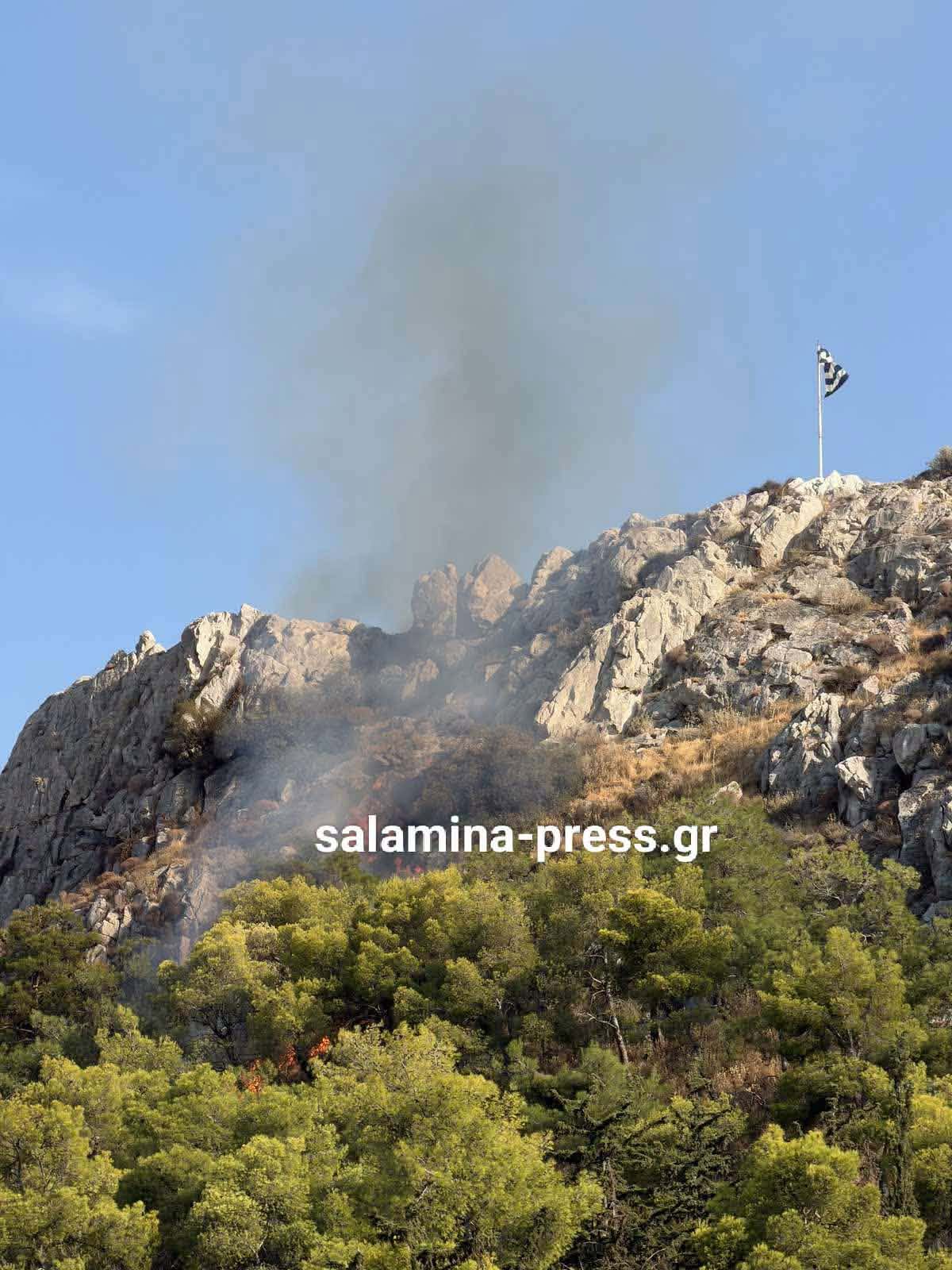 Πυρκαγιά σε δασική έκταση στον Προφήτη Ηλία Σαλαμίνας – Επιχειρούν 28 πυροσβέστες και 2 ελικόπτερα