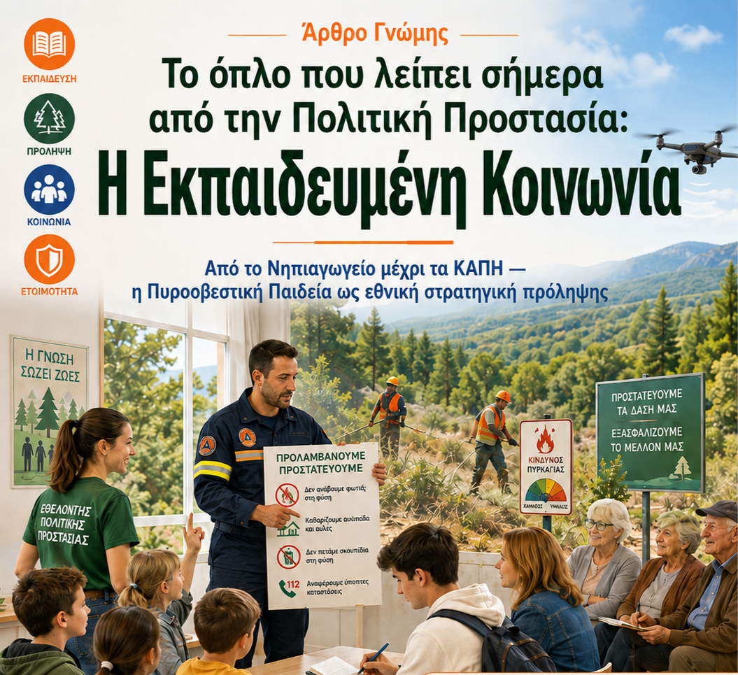Πολιτική Προστασία: Το μεγάλο στοίχημα της εκπαίδευσης μιας ολόκληρης κοινωνίας Πολιτική Προστασία: Το μεγάλο στοίχημα της εκπαίδευσης μιας ολόκληρης κοινωνίας