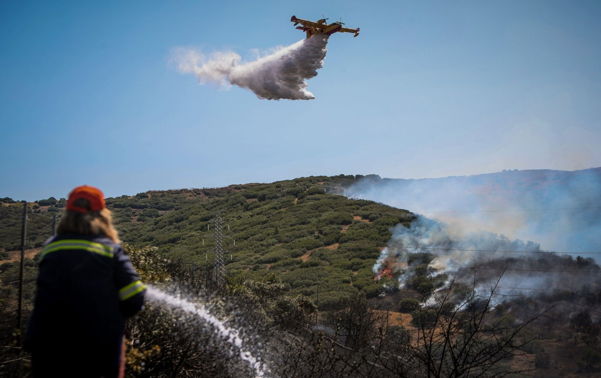 Πυρκαγιά σε δασική έκταση στη Νερομάνα Αιτωλοακαρνανίας – Επιχειρούν 42 πυροσβέστες και 2 εναέρια μέσα