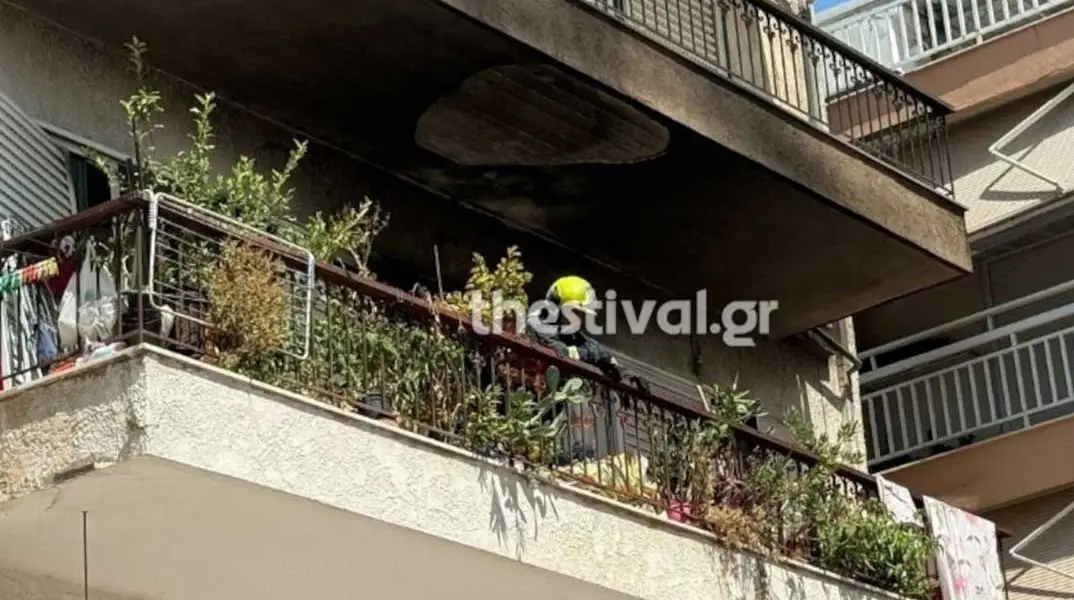 Πυρκαγιά σε διαμέρισμα πολυκατοικίας στην Πολίχνη Θεσσαλονίκης