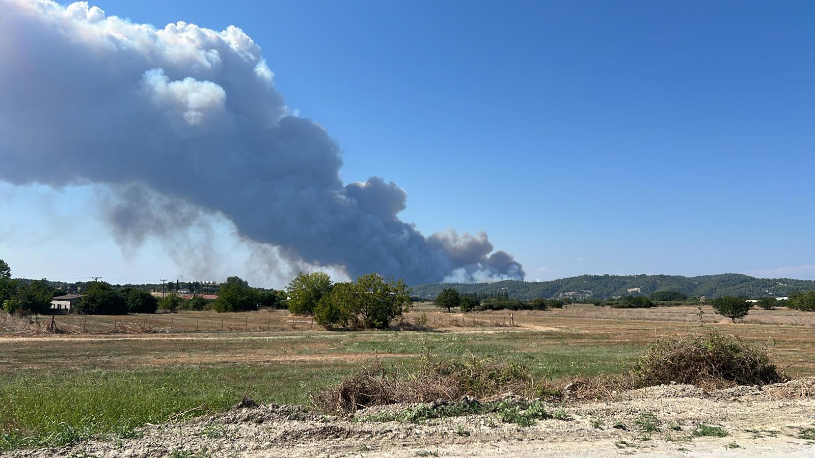 Από το δίκτυο μεταφοράς ηλεκτρικής ενέργειας φέρεται να ξεκίνησε η μεγάλη πυρκαγιά στη Χαλκιδική