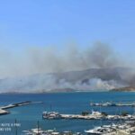 Ενισχύθηκαν οι δυνάμεις στην πυρκαγιά στην Κάρυστο – Επιχειρούν 60 πυροσβέστες και 13 εναέρια μέσα