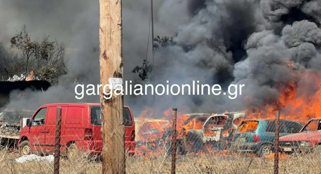 Πυρκαγιά σε επιχείρηση ανακύκλωσης αυτοκινήτων στα Φιλιατρά Μεσσηνίας Πυρκαγιά σε επιχείρηση ανακύκλωσης αυτοκινήτων στα Φιλιατρά Μεσσηνίας