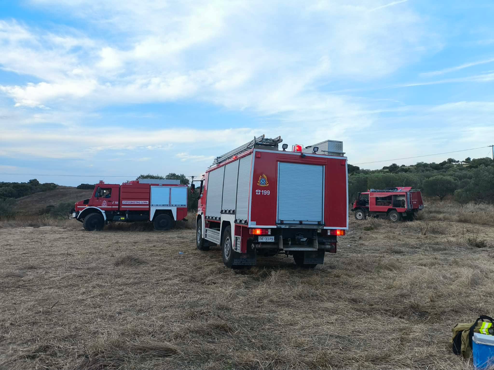Πυρκαγιά σε χαμηλή βλάστηση στο Μυλοχώρι Κιλκίς – Επιχειρούν 20 πυροσβέστες με 8 οχήματα
