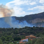 Πυρκαγιά σε χαμηλή βλάστηση στην περιοχή Πέρανι της Σαλαμίνας