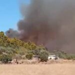 Ενισχύθηκαν οι δυνάμεις στην πυρκαγιά στη Μακρυκάπα Ευβοίας – 70 πυροσβέστες και 5 εναέρια μέσα